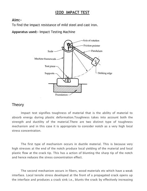 case study on izod impact test|izod impact test procedure pdf.